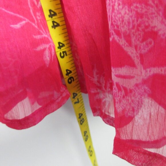 Lulus Halter Tiered Midi Dress S Hot Pink Floral Float to You Boho Cocktail 364 - Picture 13 of 14